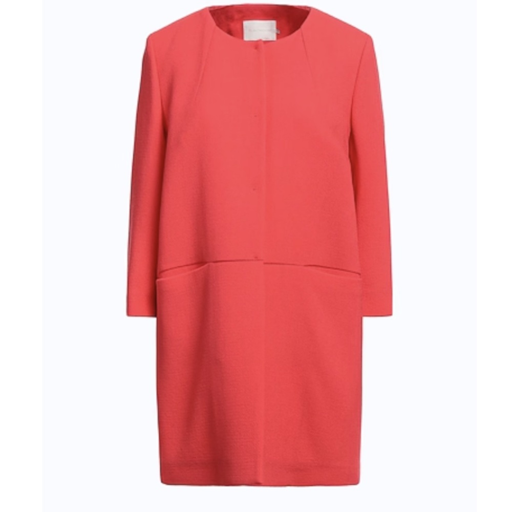 Lovely L’Autre Chose Bright Coral, Light Wool, Spring Coat